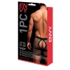 ENVY SNAP DOWN MESH BOXER BRIEF BLACK RED, S/M