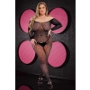 LAPDANCE LONG SLEEVE LACE BODYSTOCKING BLACK, QUEEN