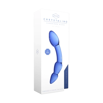 Szklane dildo Chrystalino Superior niebieskie 18 cm