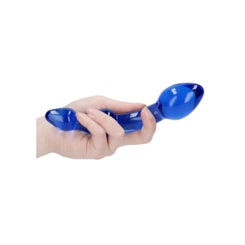 Szklane dildo Chrystalino Superior niebieskie 18 cm