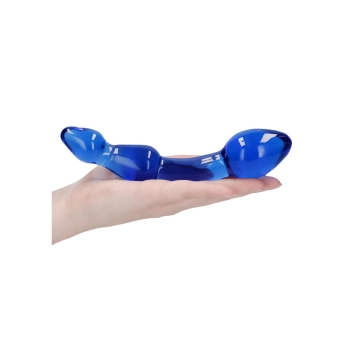 Szklane dildo Chrystalino Superior niebieskie 18 cm