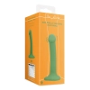 Małe wibrujące dildo silikonowe Loveline leśnozielone 16,5 cm