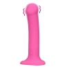 Wibrator dildo silikonowy Loveline różowy 18 cm