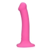 Wibrator dildo silikonowy Loveline różowy 18 cm
