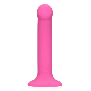 Wibrator dildo silikonowy Loveline różowy 18 cm