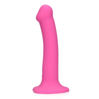 Wibrator dildo silikonowy Loveline różowy 18 cm