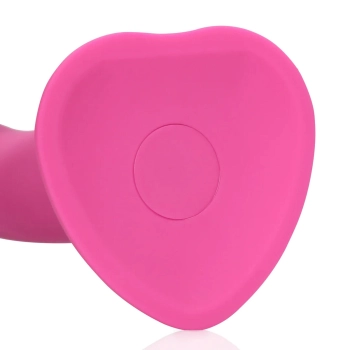 Wibrator dildo silikonowy Loveline różowy 18 cm