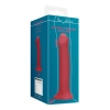 Duże wibrujące dildo silikonowe Loveline malinowy czerwony 20 cm