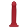 Duże wibrujące dildo silikonowe Loveline malinowy czerwony 20 cm