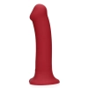 Duże wibrujące dildo silikonowe Loveline malinowy czerwony 20 cm