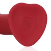 Duże wibrujące dildo silikonowe Loveline malinowy czerwony 20 cm