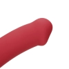 Duże wibrujące dildo silikonowe Loveline malinowy czerwony 20 cm