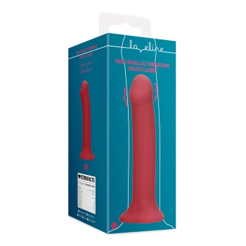 Duże wibrujące dildo silikonowe Loveline malinowy czerwony 20 cm