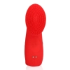 Mini wibrator na palec teksturowany Loveline czerwony 12 cm