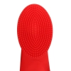 Mini wibrator na palec teksturowany Loveline czerwony 12 cm