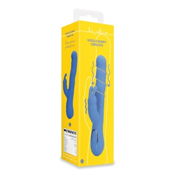 Wibrator króliczek Loveline Wiggle niebieski 24 cm