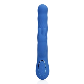Wibrator króliczek Loveline Wiggle niebieski 24 cm