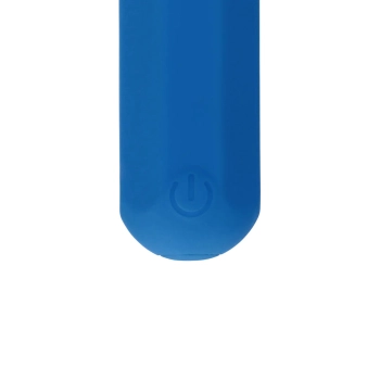 Wibrator silikonowy heksagonalny Loveline niebieski 7,2 cm