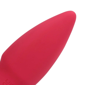 Wibrator stożkowy bullet Loveline silikonowy czerwony 7,7 cm