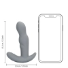 Silikonowy rotacyjny stymulator prostaty Loveline szary z pilotem 13 cm