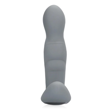 Silikonowy rotacyjny stymulator prostaty Loveline szary z pilotem 13 cm