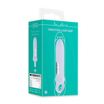 Wibrator z silikonową pętlą Loveline lawendowy 12,6 cm
