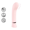 Wibrator punktu G żebrowany silikonowy Loveline Divine różowy 16 cm