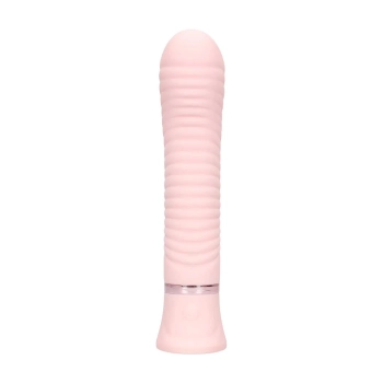 Wibrator punktu G żebrowany silikonowy Loveline Divine różowy 16 cm