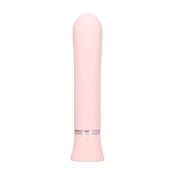 Wibrator punktu G żebrowany silikonowy Loveline Divine różowy 16 cm