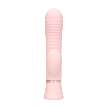Wibrator króliczek Loveline Mystique żebrowany różowy 15,9 cm