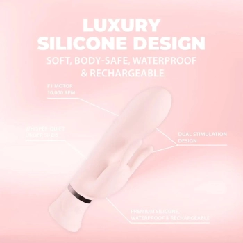 Wibrator króliczek Loveline Tendre silikonowy różowy 15,9 cm