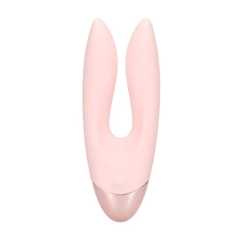 Wibrator podwójny Amour Loveline silikonowy różowy 11 cm