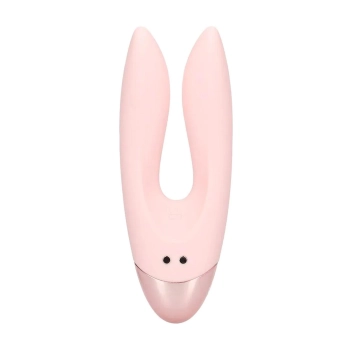 Wibrator podwójny Amour Loveline silikonowy różowy 11 cm