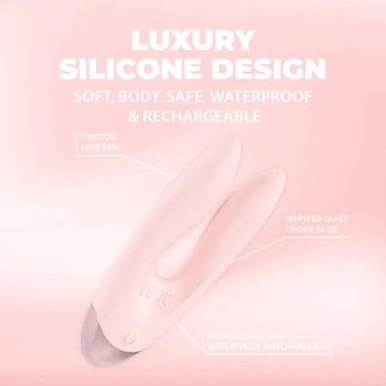 Wibrator podwójny Amour Loveline silikonowy różowy 11 cm
