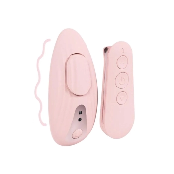 Stymulator łechtaczki z pilotem Loveline Céleste różowy silikonowy 10cm