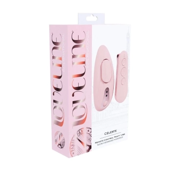 Stymulator łechtaczki z pilotem Loveline Céleste różowy silikonowy 10cm