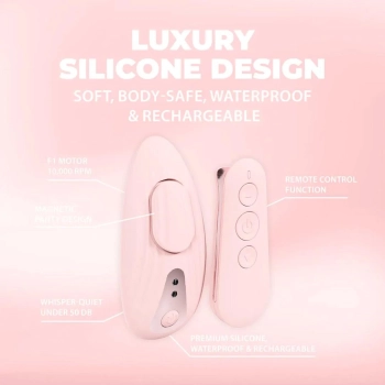 Stymulator łechtaczki z pilotem Loveline Céleste różowy silikonowy 10cm