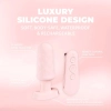 Plug analny wibrujący z pilotem Loveline Velvet różowy 9,8 cm