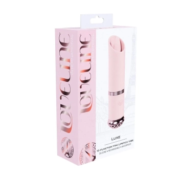 Mini wibrator szminkowy Loveline Luxe silikonowy różowy 10 cm