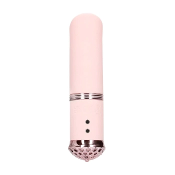 Mini wibrator szminkowy Loveline Luxe silikonowy różowy 10 cm
