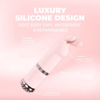 Mini wibrator króliczek Reve Loveline różowy silikonowy 11 cm