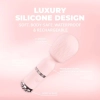Mini masażer silikonowy Loveline Velour różowy 12 cm