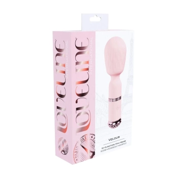 Mini masażer silikonowy Loveline Velour różowy 12 cm