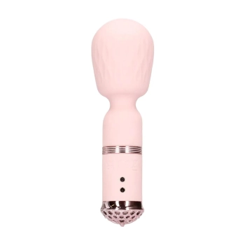 Mini masażer silikonowy Loveline Velour różowy 12 cm