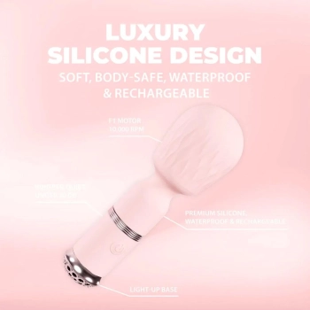 Mini masażer silikonowy Loveline Velour różowy 12 cm