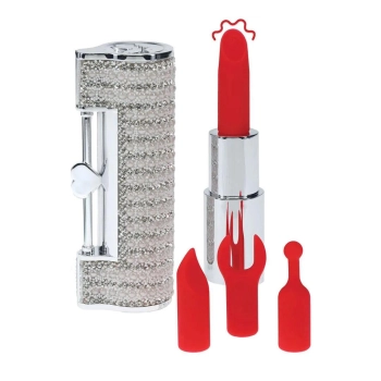 Mini wibrator szminkowy Angel Loveline transparentny USB