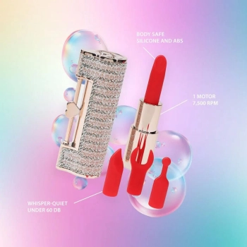Wibrator szminkowy Loveline Angel różowy USB z końcówkami