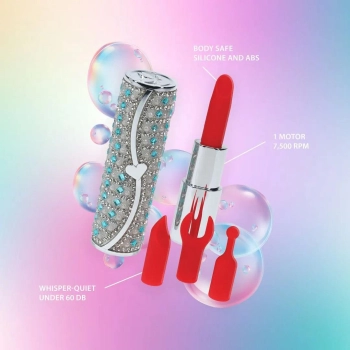 Wibrator szminkowy Loveline Tiffany niebieski USB