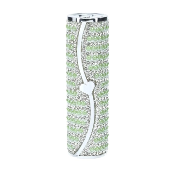 Mini wibrator pomadka Loveline zielony z 4 końcówkami USB