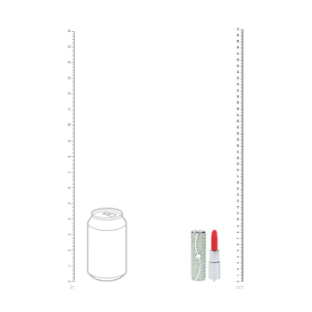 Mini wibrator pomadka Loveline zielony z 4 końcówkami USB